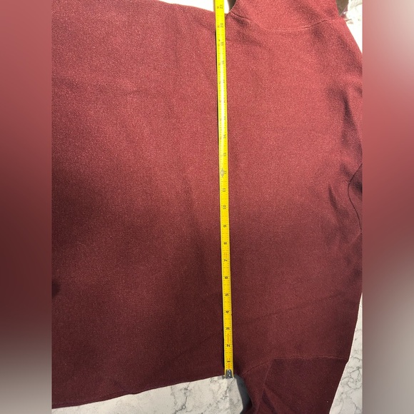 Anthropologie Lizzie Mock Neck Sweater Burgundy - Picture 7 of 8